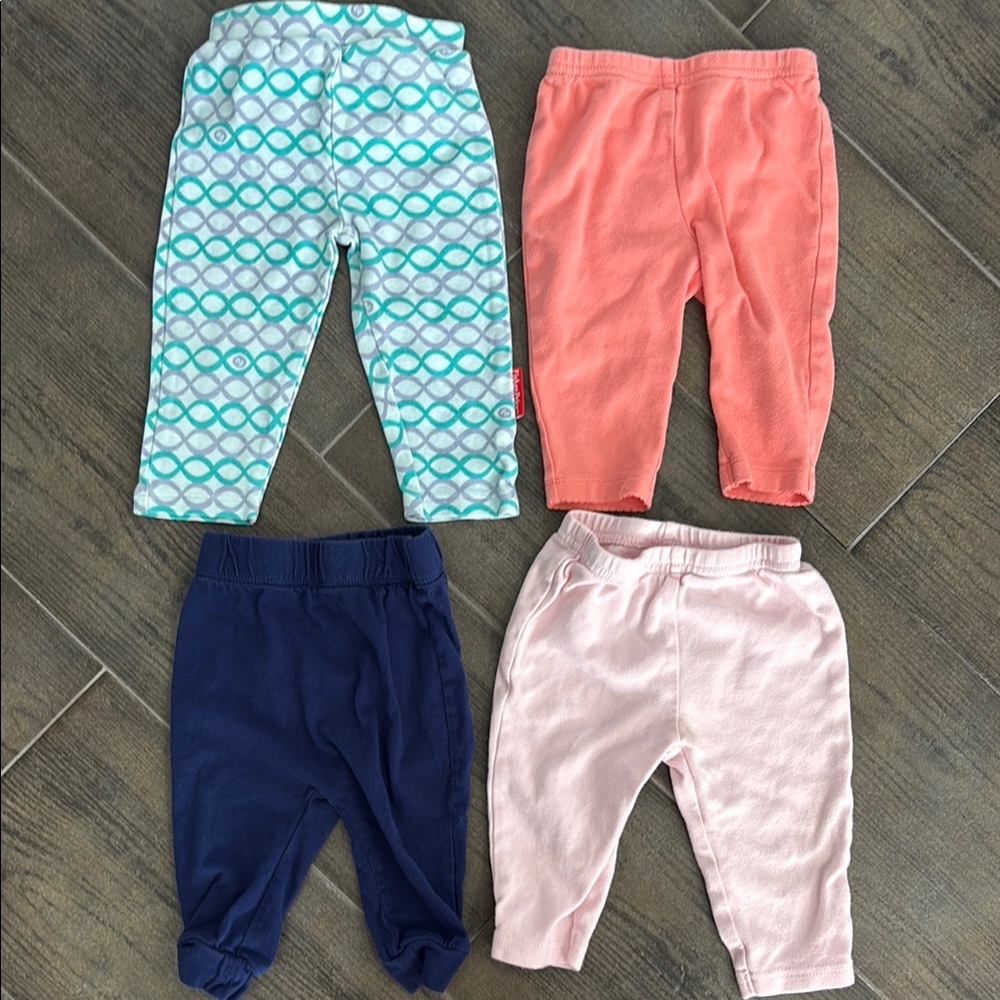 Set of Four Baby Leggings in Various Colors